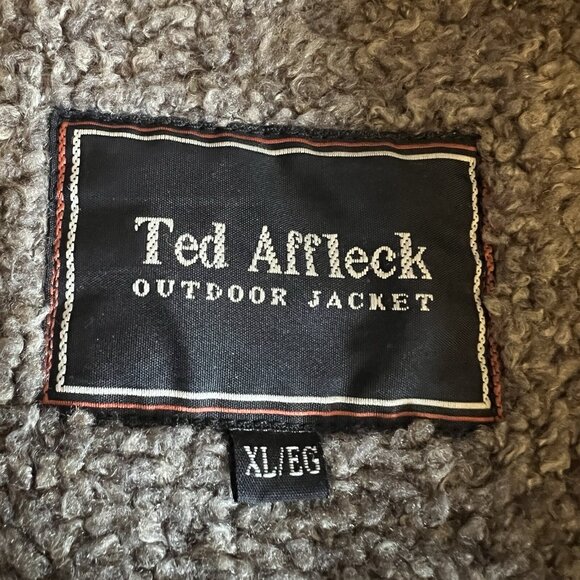 Ted Affleck XL Coat Jacket Suede Leather Brown Tan Faux Shearling Western Cowboy - Picture 5 of 7